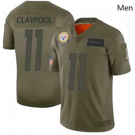 Men Nike Steelers 11 Chase Claypool 2019 Salute To Service Stitched NFL Jersey